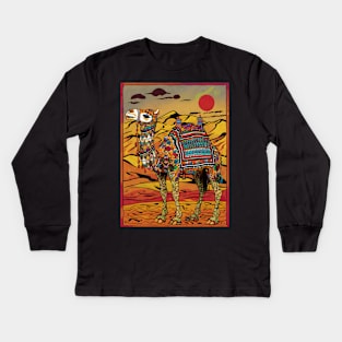 Decorated rajasthani camel Kids Long Sleeve T-Shirt